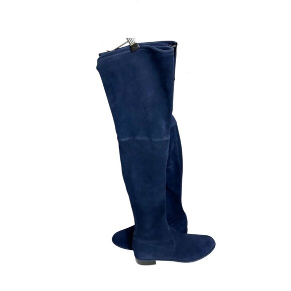 Stuart Weitzman Lowland Suede Over The Knee Boots in Blue - Sz 10M - Picture 4 of 14